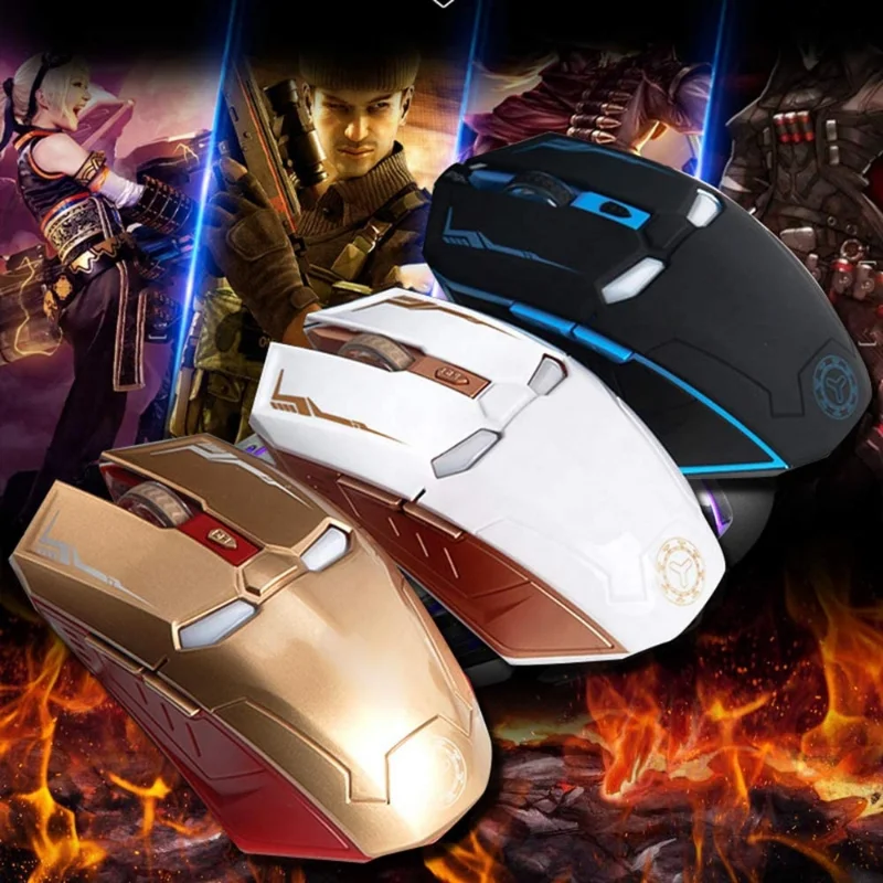BT Mouse 2.4G Gaming Mouse Wireless Rechargeable Computer Charing Portable 3 Adjustable DPI Mouse for Mac IPad PC