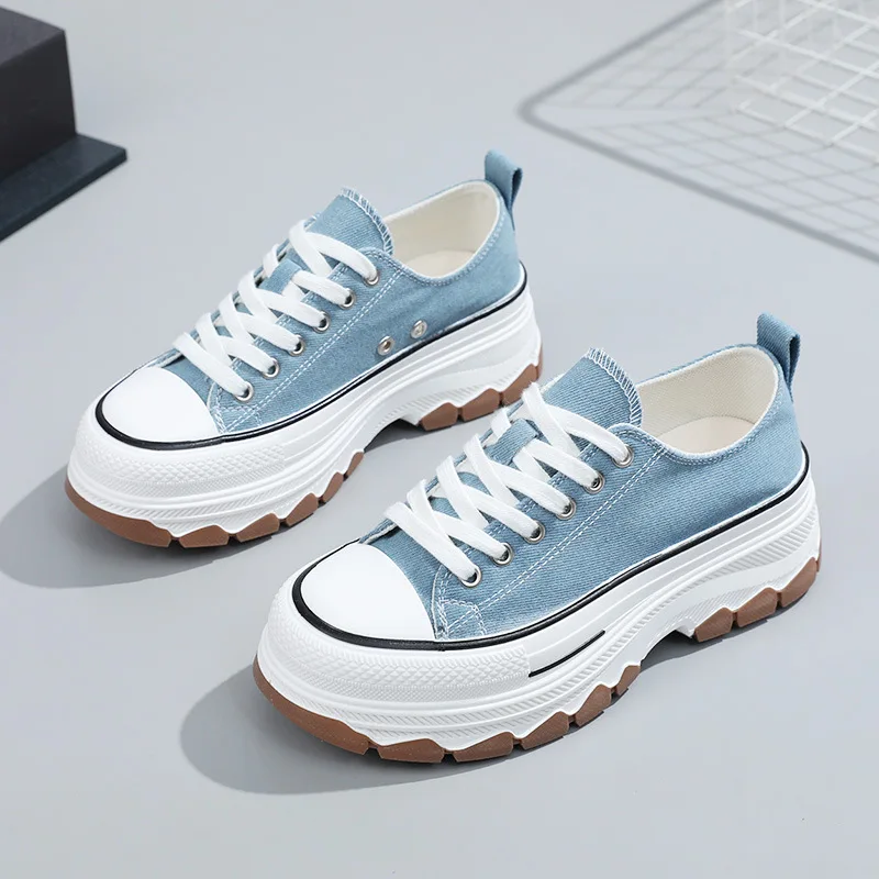 stylish lace up causal shoes custom cheap canvas shoes for women