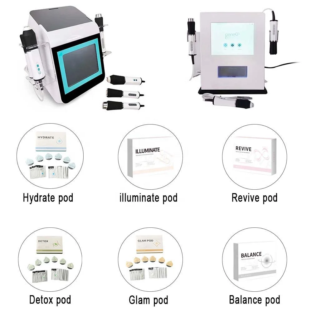 Beauty Oxygenation Hydra CO2 Oxygen Pods Bubble Primer Gel Capsule Skin Rejuvenation Serum Shiny Gel Oxygen Facial Machine