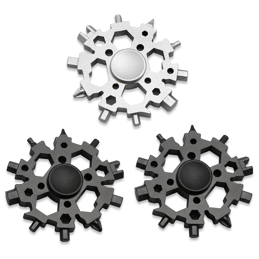 Metal  Fidget Spinner snowflake multitool Hand Spinners Toy  Stress Reducer EDC Office Tool