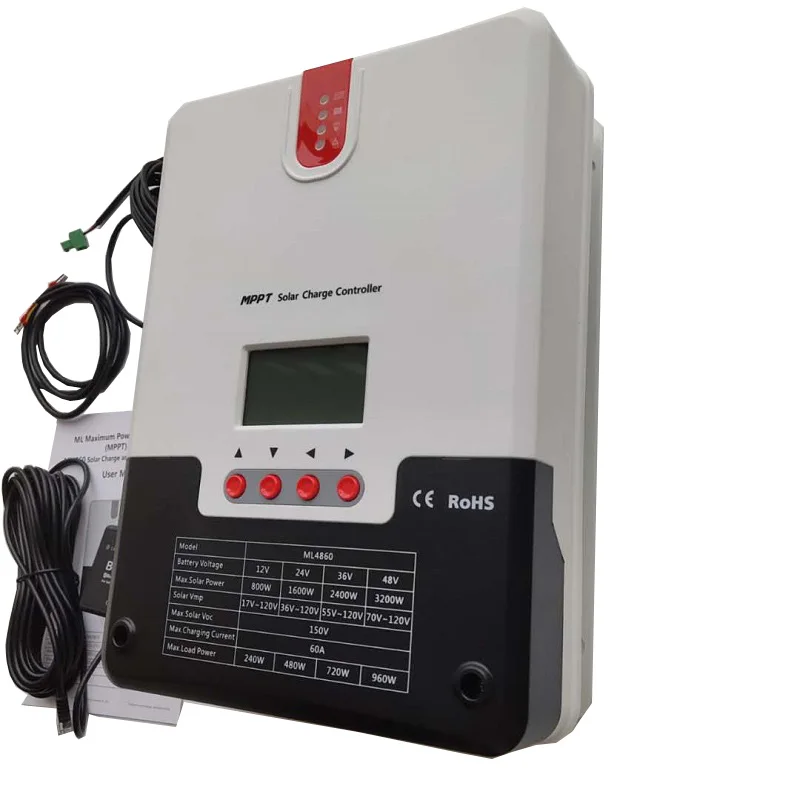 High Quality 30A 12V 24V MPPT Solar Charge Controller With Bluetooth LCD Display ML2430
