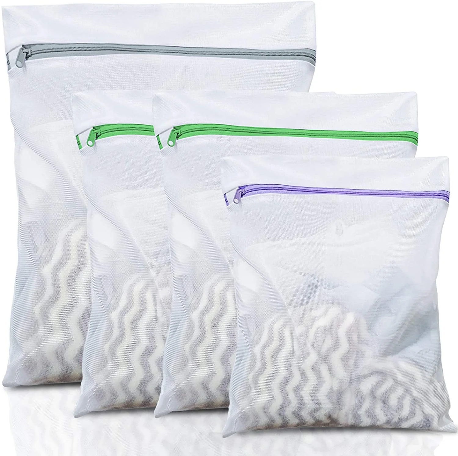 Wholesale Mesh Laundry Bag Polyester Net Mesh Wash Bag Laundry Washing Bag