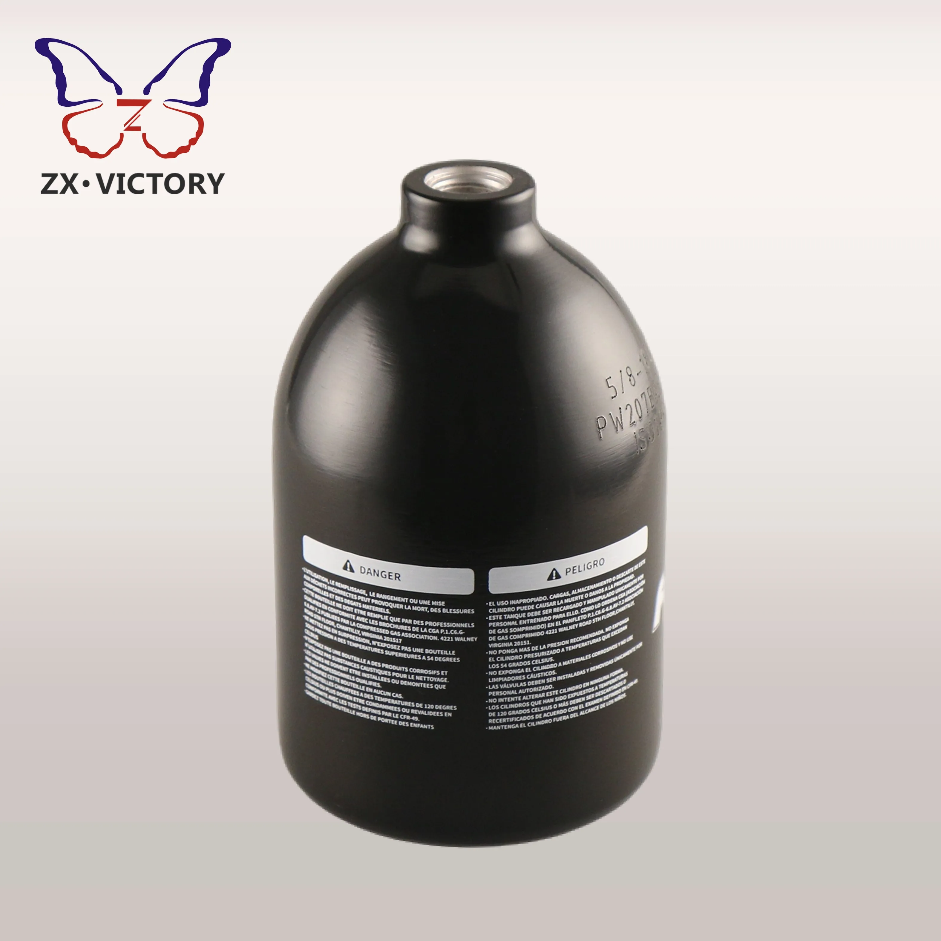 ZX 10ci 13ci 22ci 26ci 30ci 48ci Paintball Cylinder Aluminum Cylinder CO2 Bottle PCP Air Tank 207bar 3000psi TPED Approval