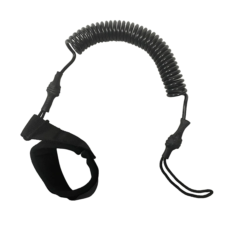 Custom High Quality Soft Elastic Surfboard Leash Ankle Cuff Knee Cuff Coiled Leash Surf