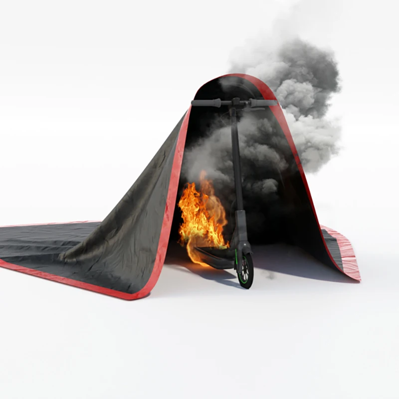 E-bike E scooter EV electric fire blankets for car temperature 1500C 550C