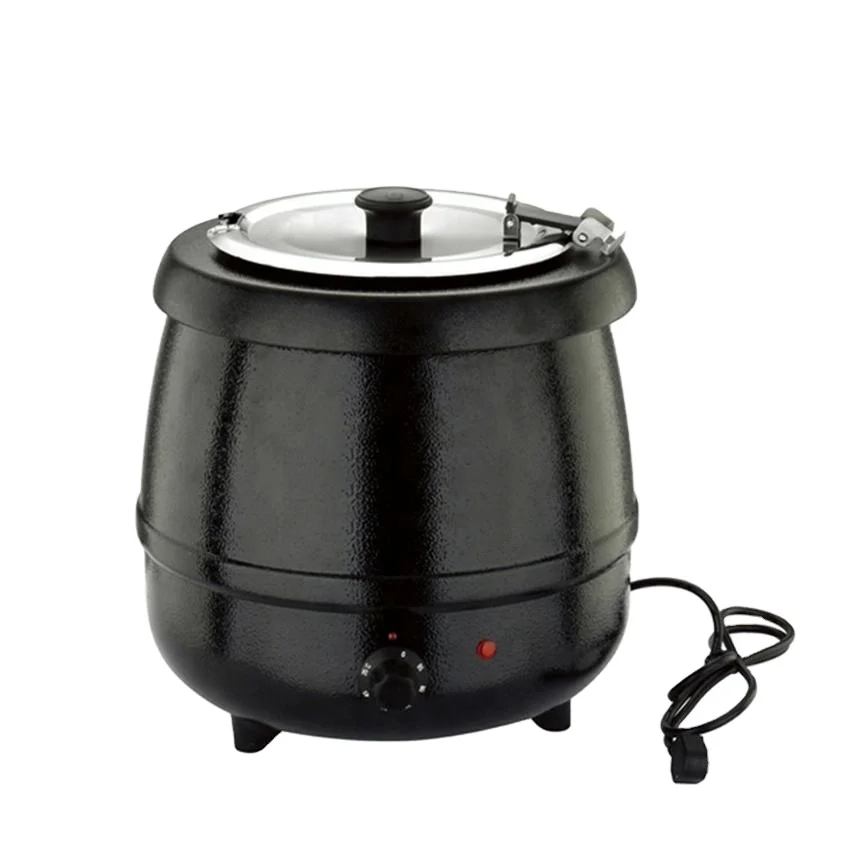 10L black buffet soup warmer kettle commercial stainless steel electric hot pot for sale