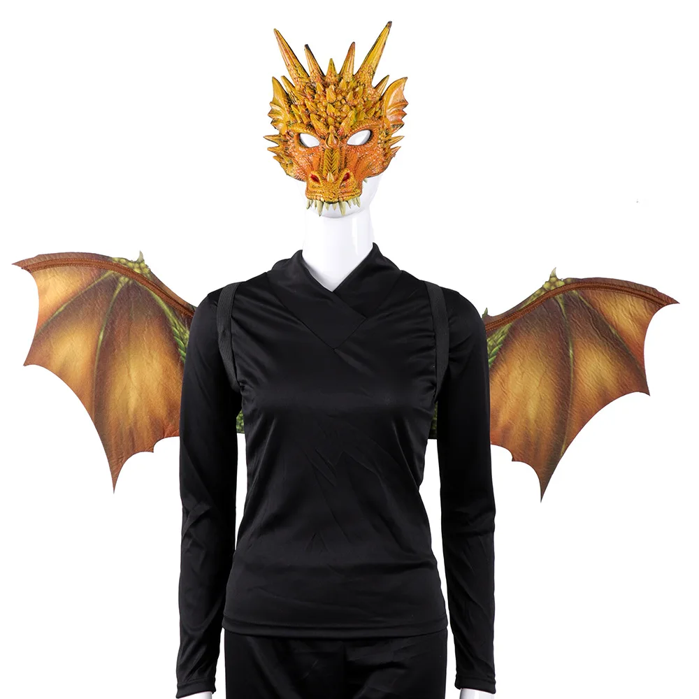 Carnival Party Suit Cross Border European And American Adult Dance Dragon Mask Wing Suit Halloween Accessories