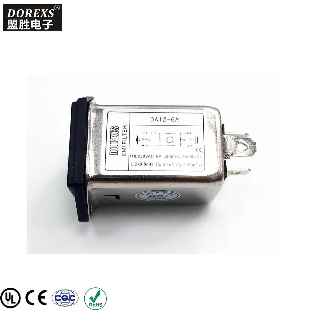  Фильтр IEC Socket с одним или двумя предохранителями фильтр EMI профессиональный производитель лучшее