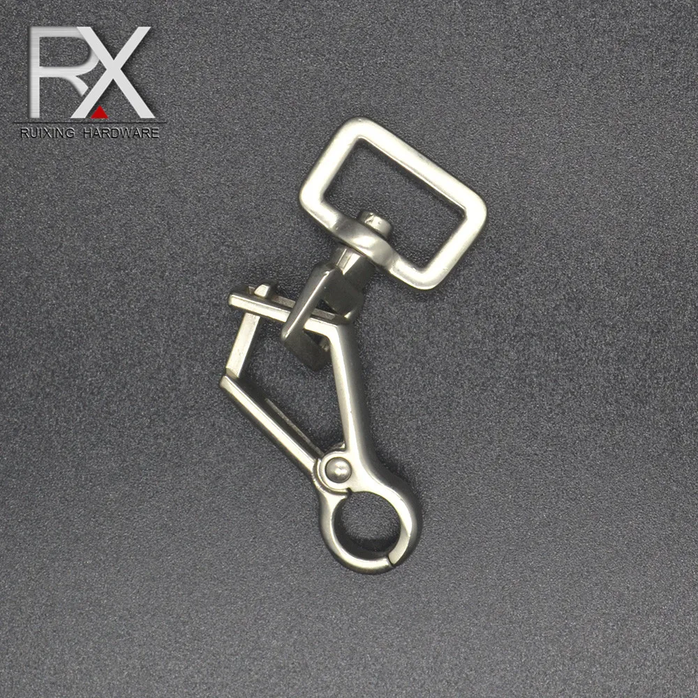 Customized Spring Snap Hook Hook and Eye Fastener Bag Strap Connecting Clip Double Head Swivel Hook Clasp for Handbag Carabiner