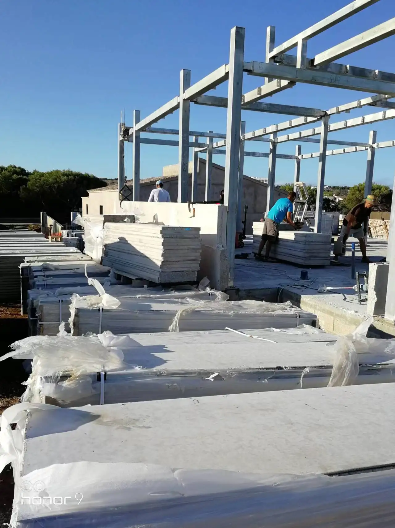 New technology wall building material EPS cement sandwich wall  prefab houses