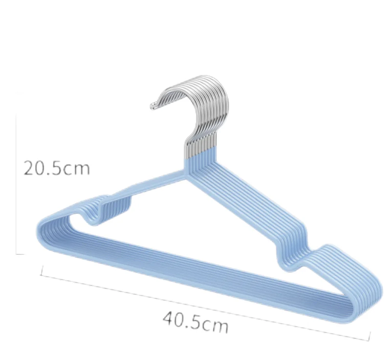 Hot online classic modern hangers metal clothes hanger Wholesale Colorful Non-slip Pvc Coated Wire Metal Laundry Clothes Hanger