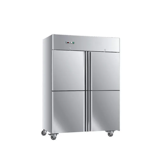 Высоко Качестенные промышленные нержавеющая сталь 4 дверная морозильная камера с замком и ключом