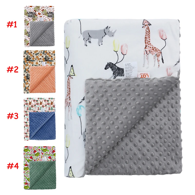 Knitted Baby Rug Crutch Candy Green Monster Custom Kid Carpet Christmas Tree Gift Super Soft Children Blanket