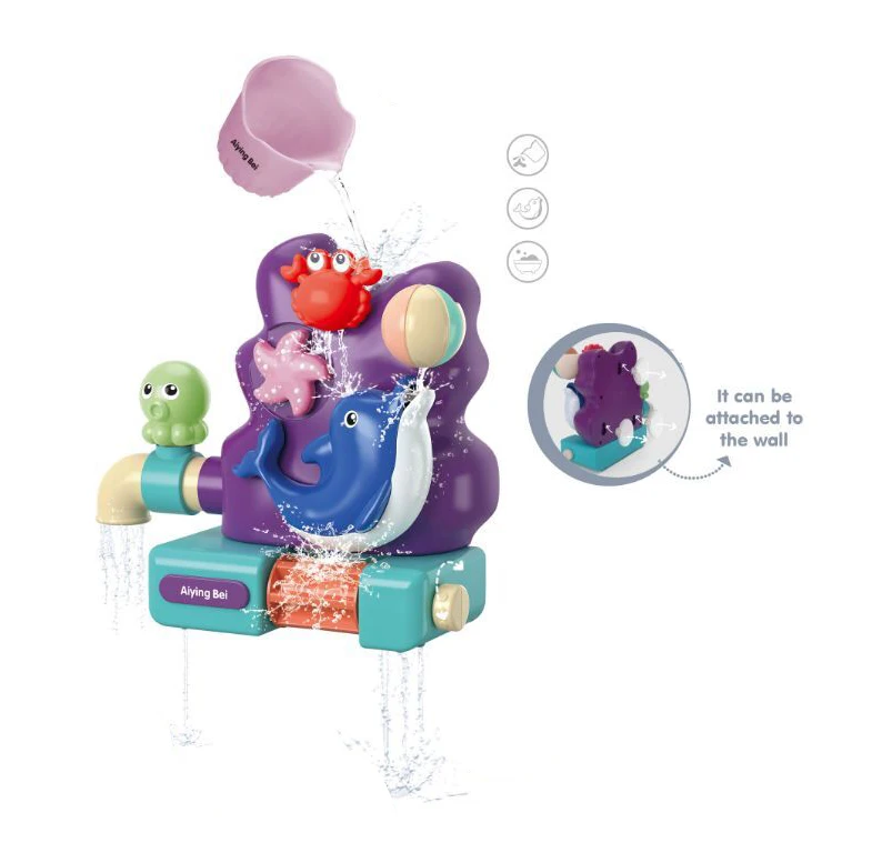 Happy shower 11 шт. Набор для игры с дельфином пластиковая детская игрушка ванны 18