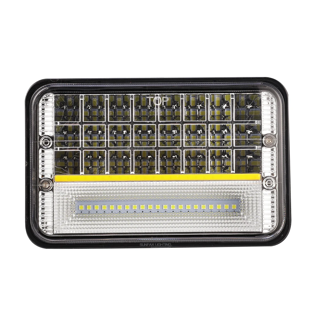 
Wholesale 4x6 Inch Headlight Fog Lights Led Headlight Amber Angel Eyes Super Bright Waterproof 12V 4x6 24 Volt Truck Light 6000k 