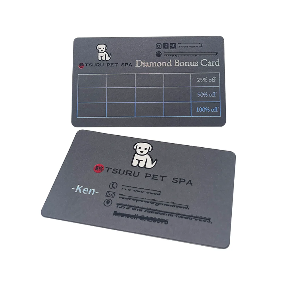 Custom High Quality  Gold Foil Embossed Letterpress Paper Business Card Printing