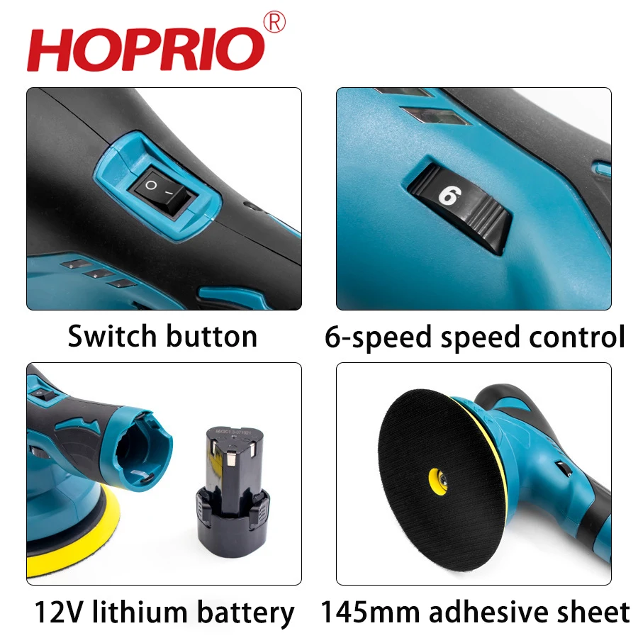 Factory Price 12V Lithium Battery Handheld Polisher Rotary Polisher  Car Buffer Waxer  Cordless Car Polishers