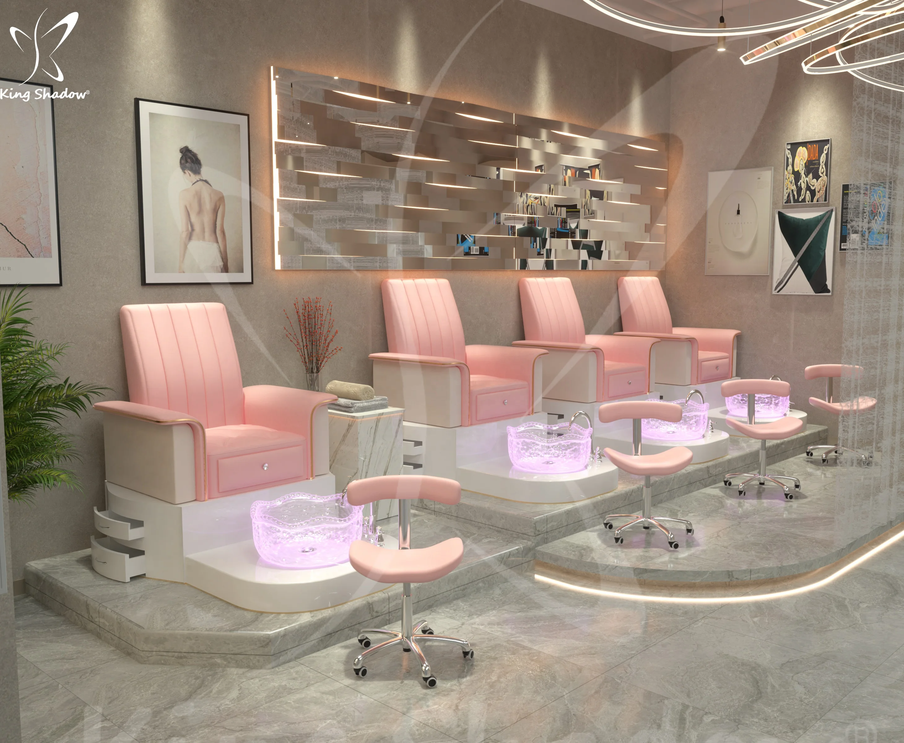 2023 New Design Nail Station foot massage Spa Manicure and Pedicure Chair for sale customization available