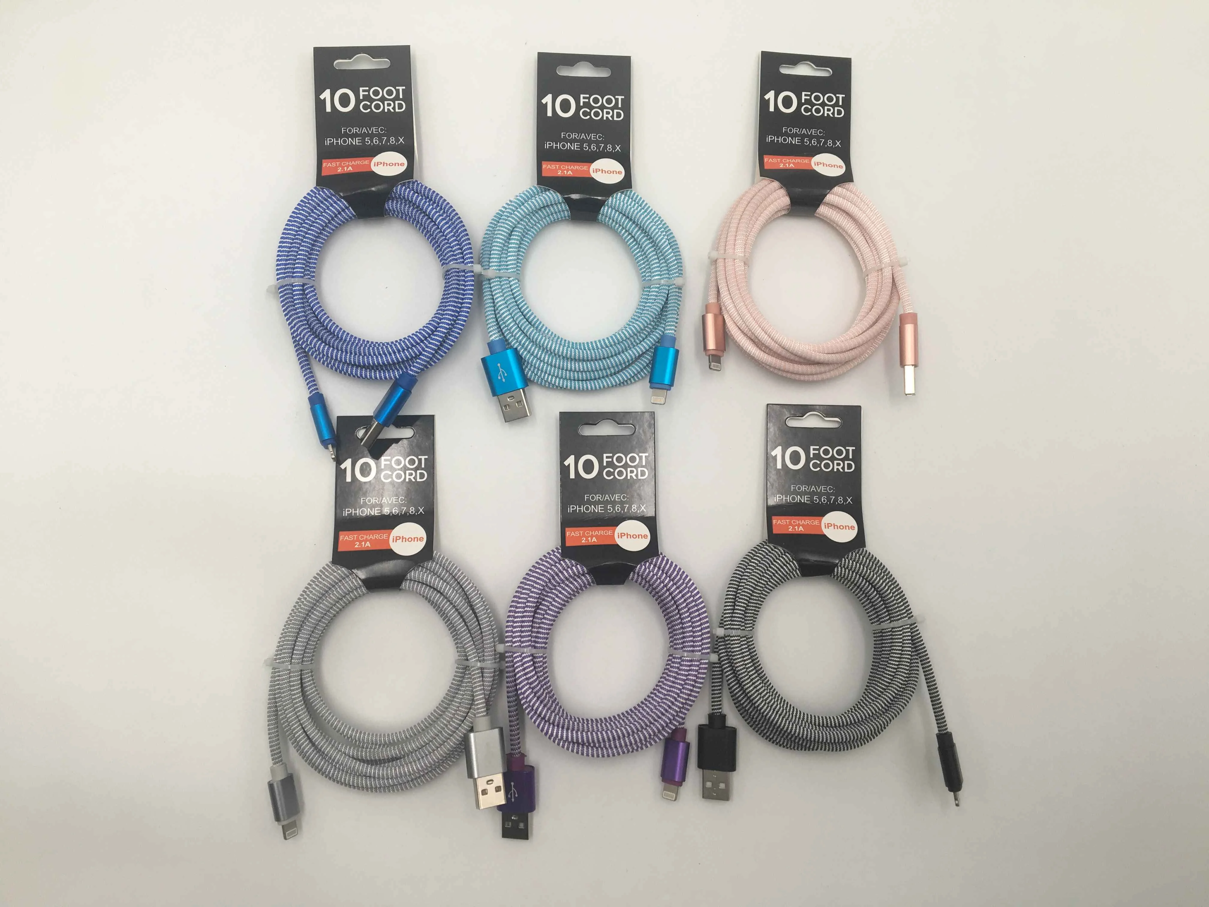 Micro USB кабель 6 футов Android зарядный шнур цветной нейлоновый плетеный для синхронизации и быстрой зарядки зарядное устройство