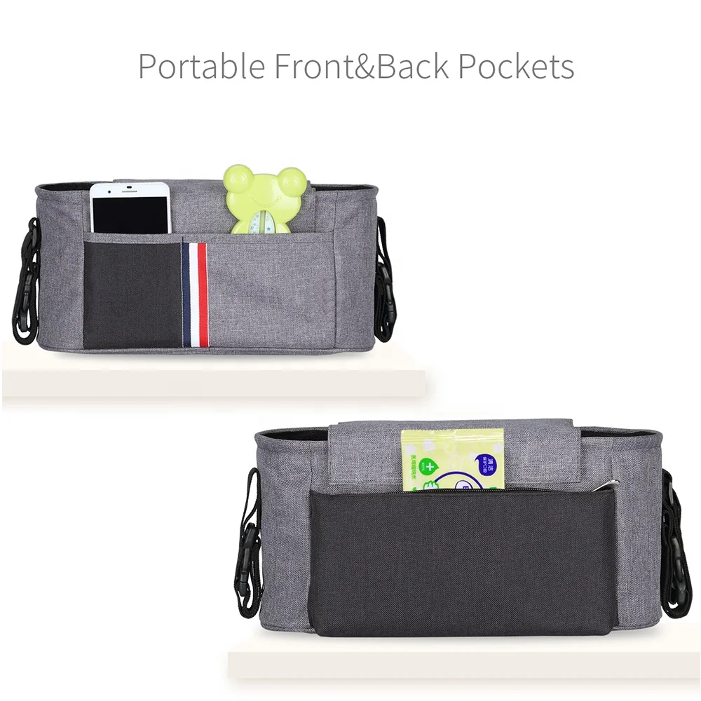 Wholesale Custom Large Capacity Multi-Functional Mommy Diaper Bag Backpack Baby Stroller Organizer With Cup Holders For Travel