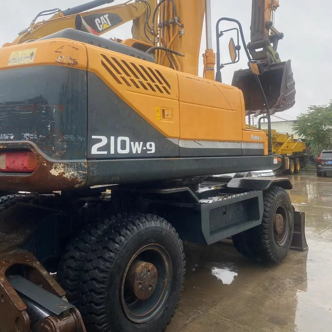 Дешевый подержанный колесный экскаватор Hyundai R210w-9 колесный экскаватор Hyundai 210 экскаваторы