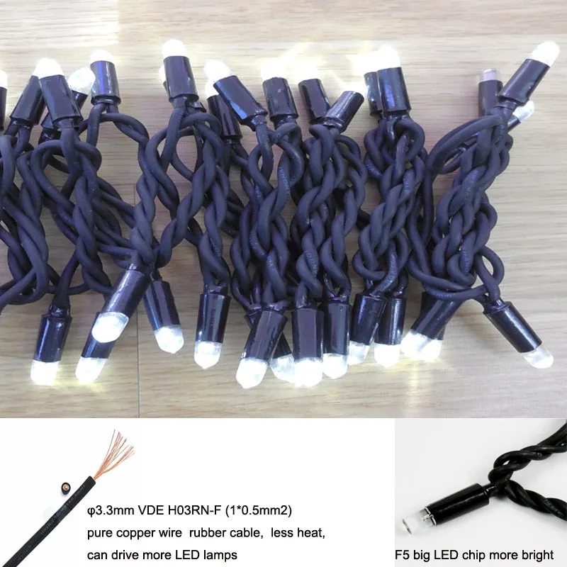 IP65 Warm White 3000K 220V Christmas LED Garland Light Icicle Waterproof Outdoor Street Garland Decorate Icicle LED Garland