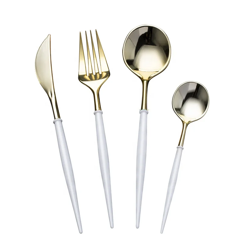 New Design Disposable Plastic Spoon And Fork Catlery Set Stainless Steel Cutlery