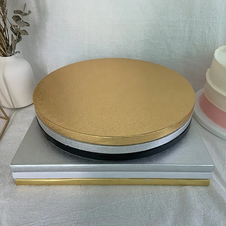 Hot selling corrugated cake board round square cake base custom size cake drum