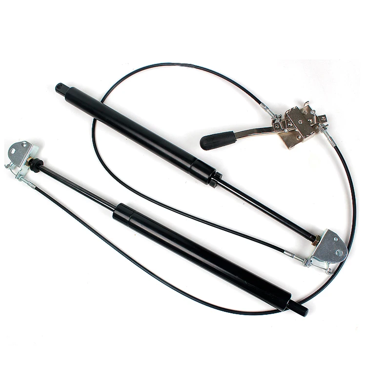 High quality locking gas spring with dual control cable and manual handle system
