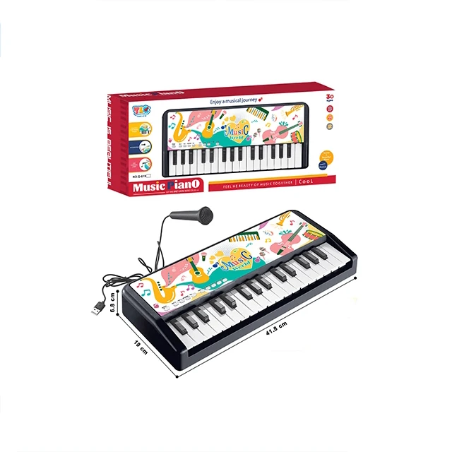 32 клавишная клавиатура черный цвет детская Развивающая игра игрушка