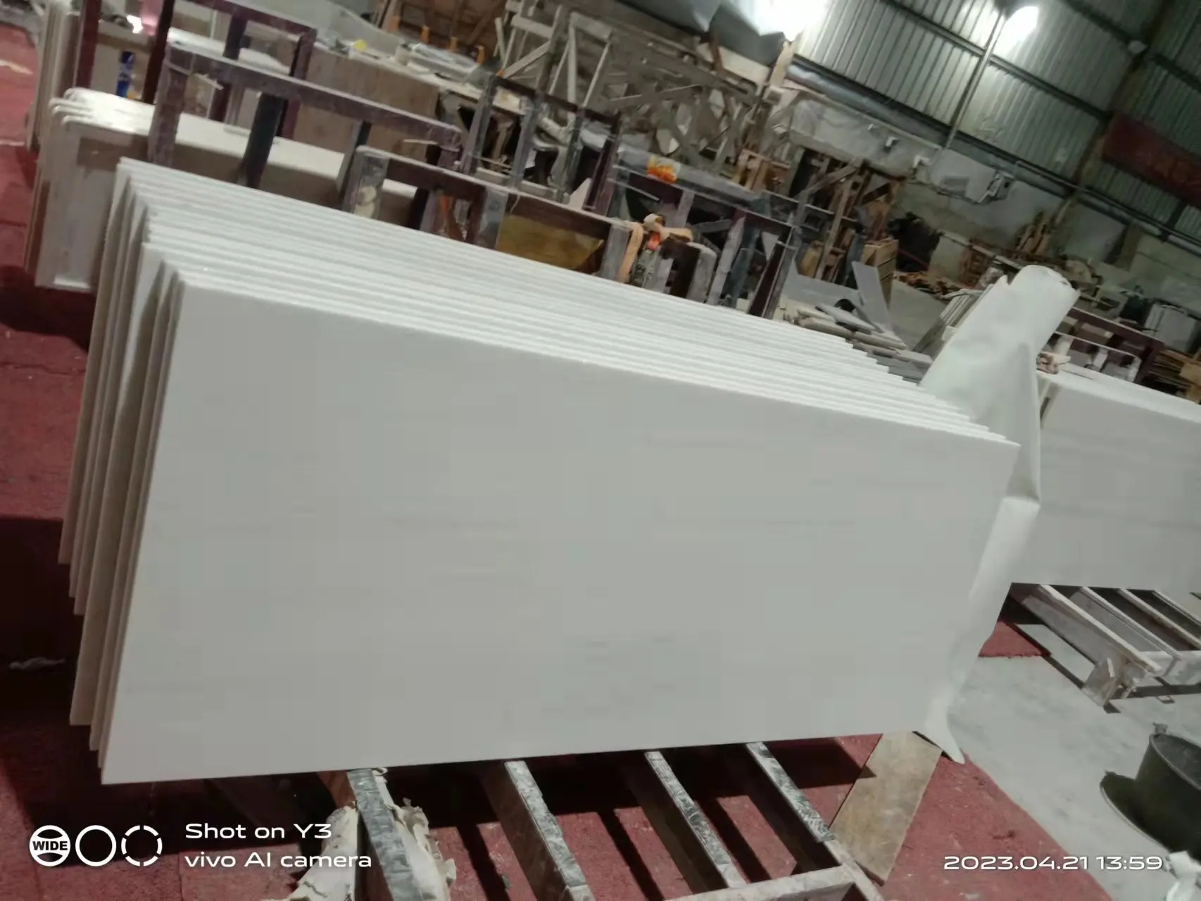 2023 Chinese White Marble High Polished Natural Stone Pure White Marble Countertop Price