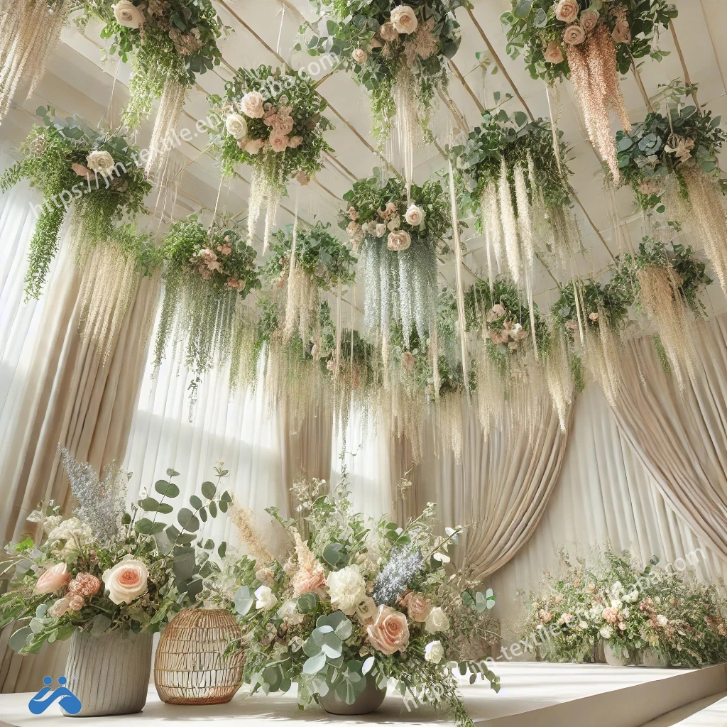 Hot Sale Artificial Wisteria Flowers Vines Garland Hanging Plants Wall Foliage Wedding Ceiling Decoration