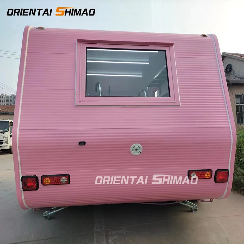 Shimao Oriental Boat-Shaped Food Trailer Fully Equipped Mobile Street Kitchen DOT Vending Coffee Food Truck
