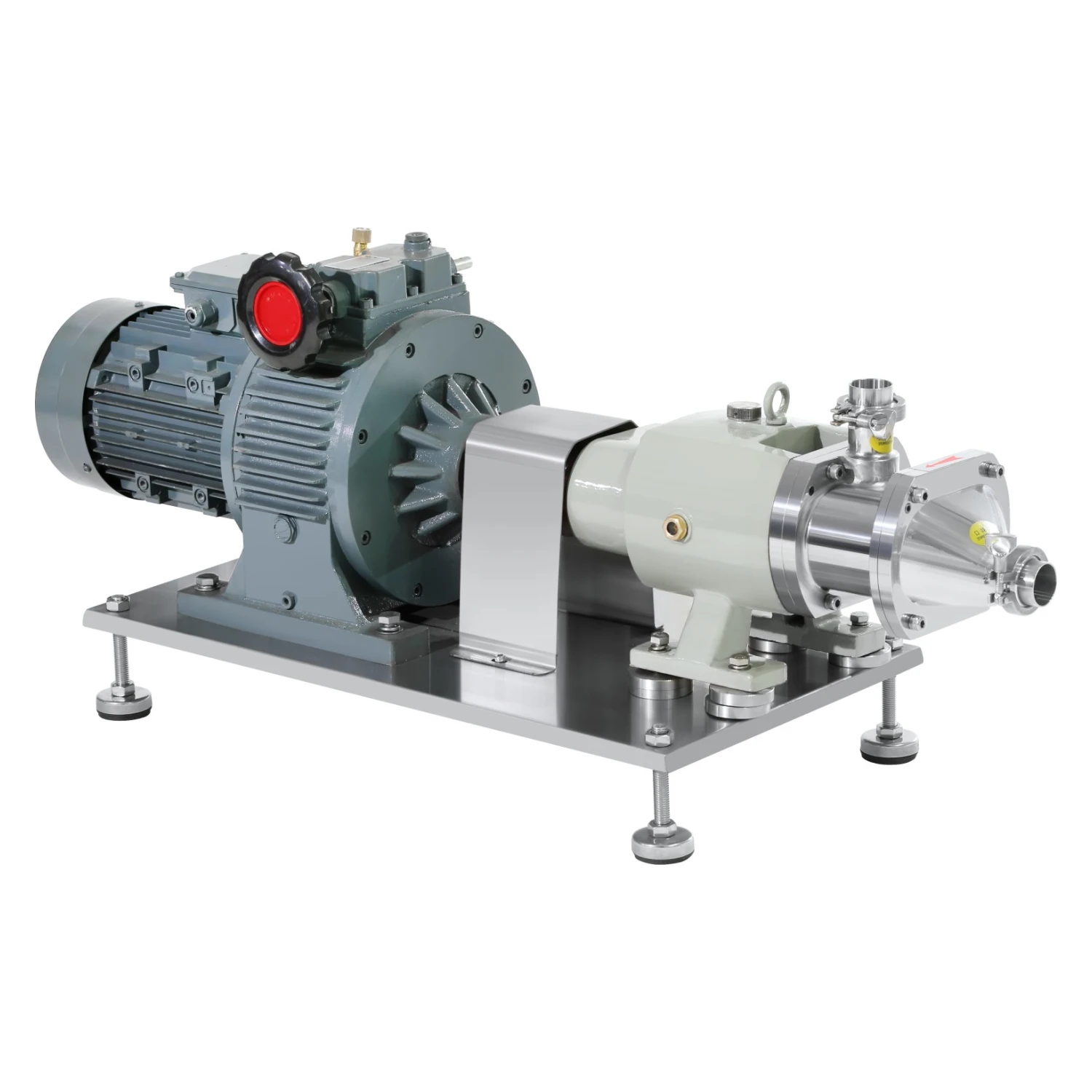 KEDUN for high viscosity 1000000cps solid particle transferring Sanitary Twin Screw Pump Stainless steel can with hopper