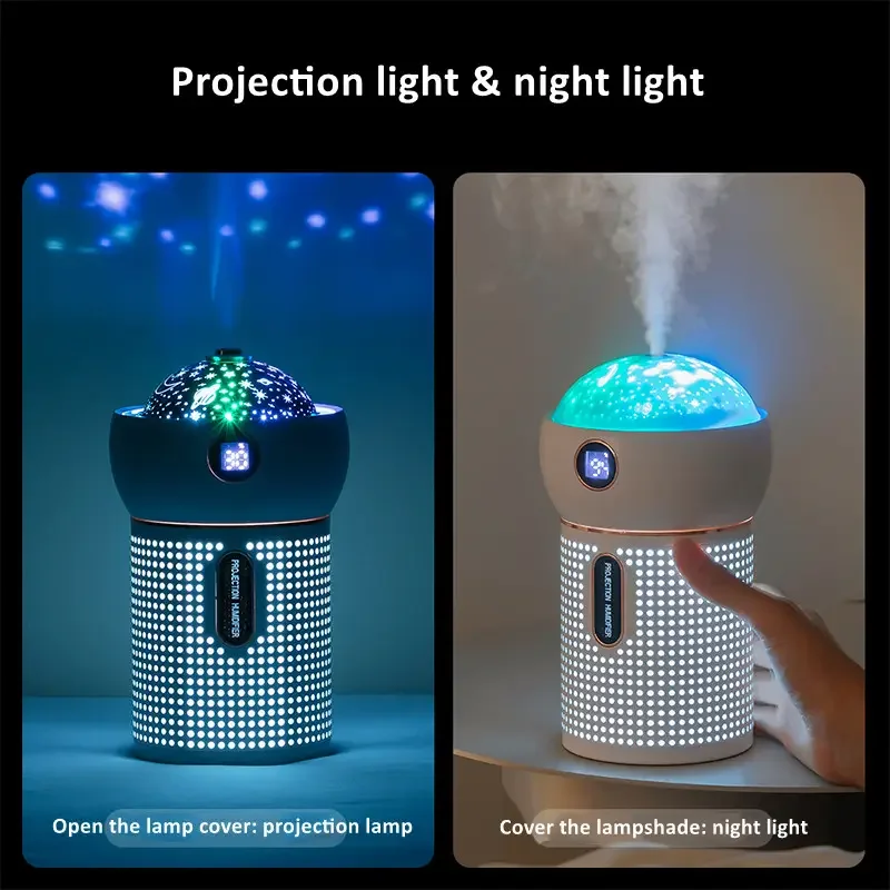 Best Selling Air Humidifier Wireless Large Capacity 630ml Cool Mist usb star sky projection night lamp air humidifier