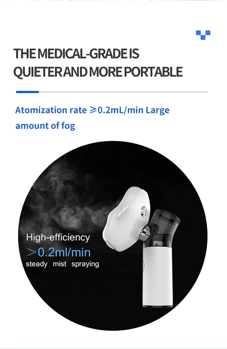 Health Care Mini Handheld Portable Inhale Nebulizer Silent Ultrasonic in Labor Nebulizador Children Adult Rechargeable Auto