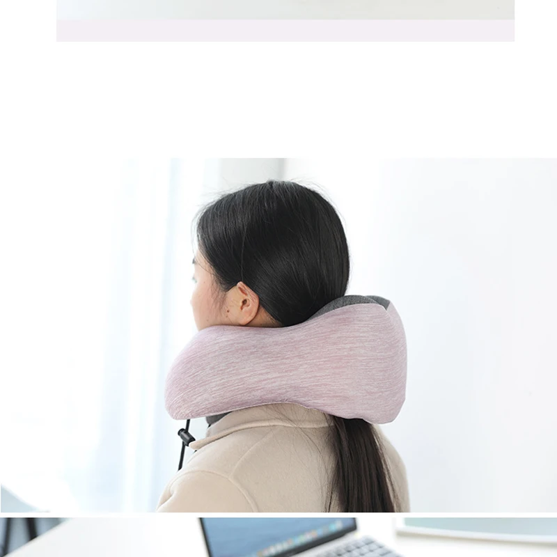 New Design Cooling Set Eye Mask Neck Rest Cushion 3 In1 U Shape Memory Foam Travel Neck Pillow