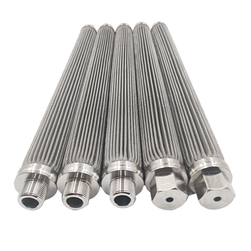 Matel filter element stainless steel 316L Metal Pleated Filter Cartridge SS 304 sintered filters