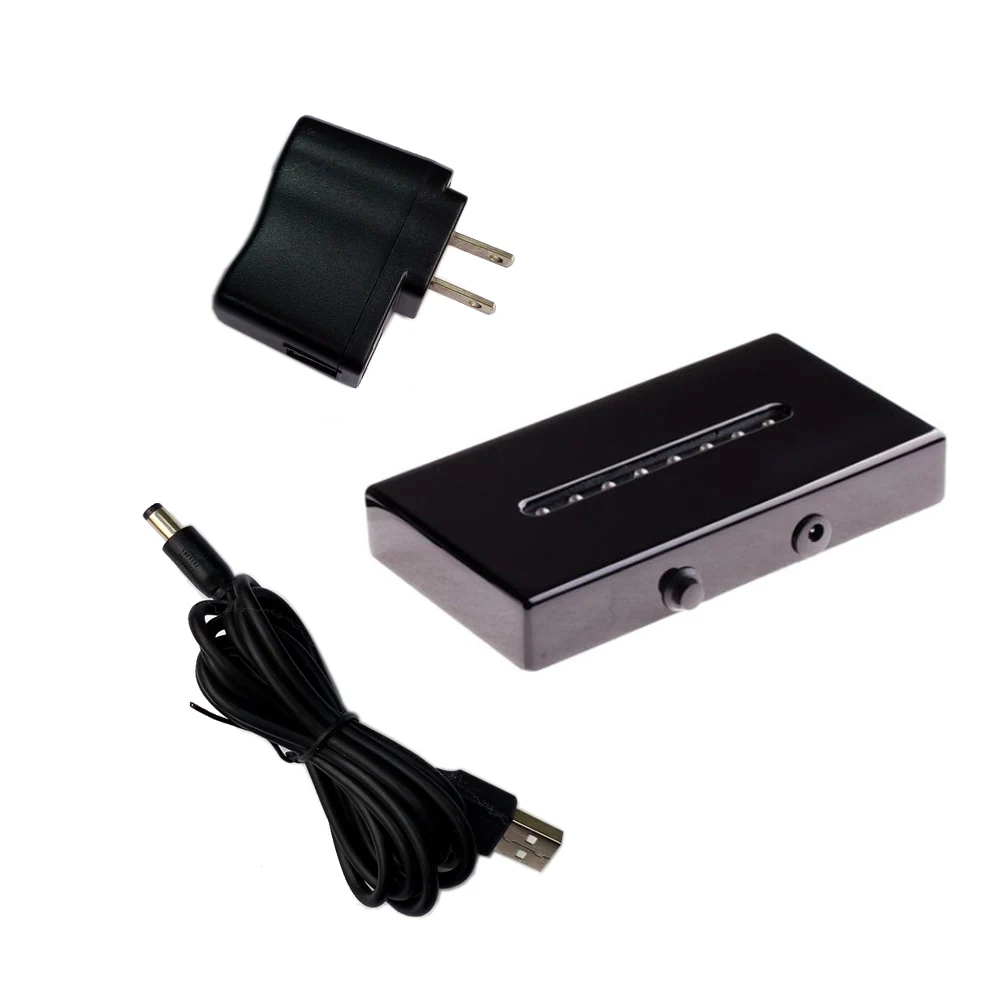 
White light rectangle black wooden crystal trophy led light base 