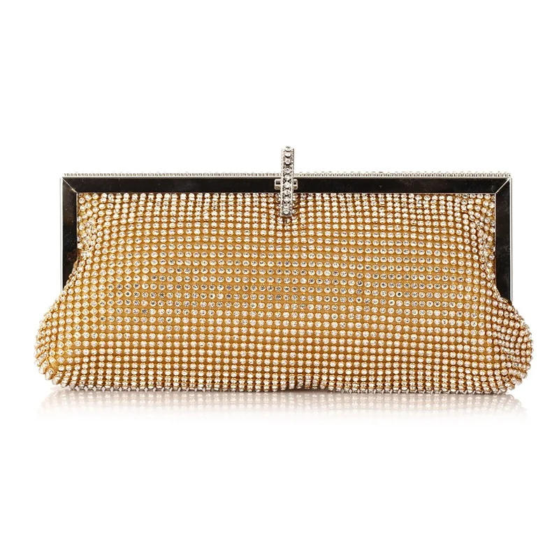 Golden women bags wedding shiny bag hard shell sequin evening dress female clutch