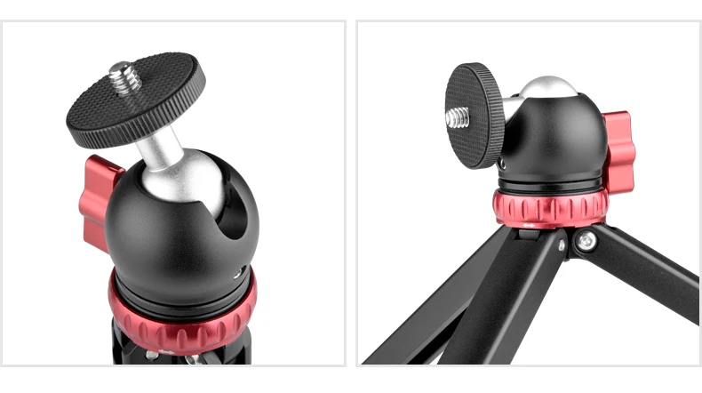 YELANGU-Mini Universal Smartphone Stand Tripod  Holder and Head Ball Stabilizer for Camera Mobile