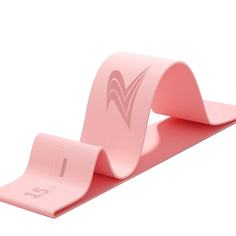 Custom Logo Gym Workout Fitness Elastic Resistance Bands TPE/Latex Rubber Loop with Fabric Therapeutic Exercise Band