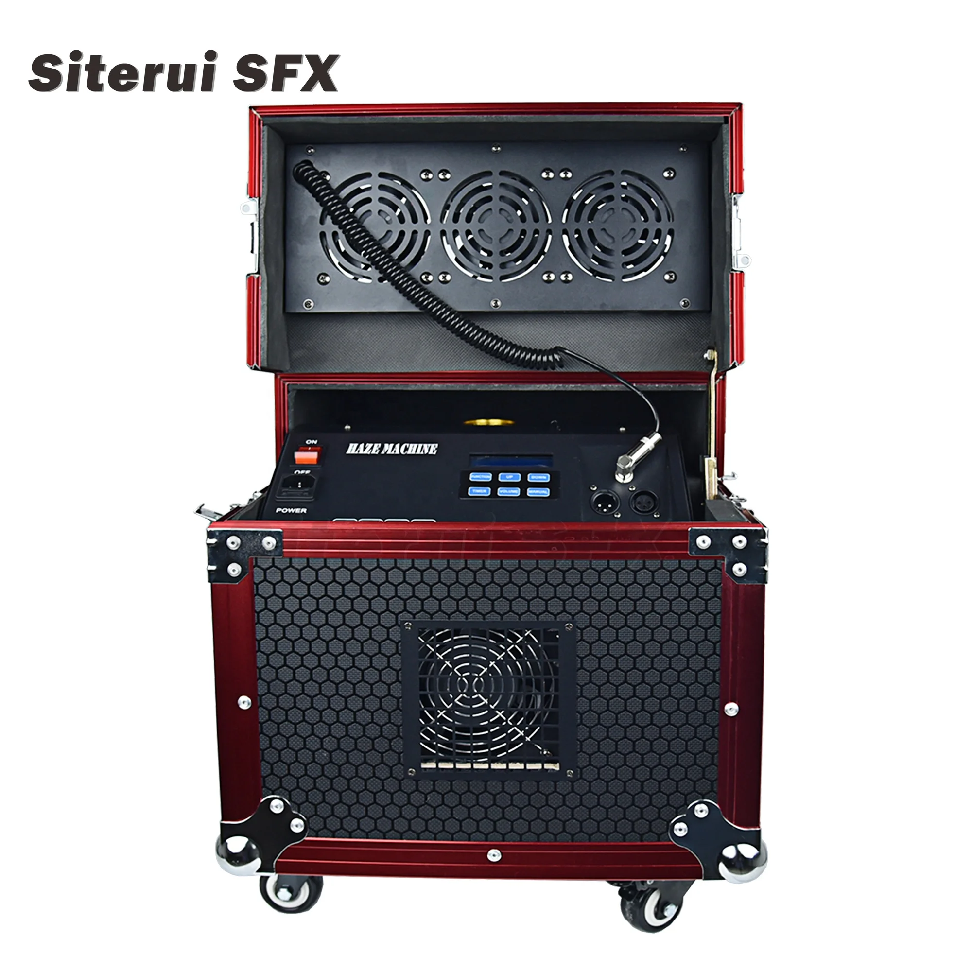 SITERUI SFX DMX and remote control smoke hazer 660W dual oil-based haze machine for stage show and theater
