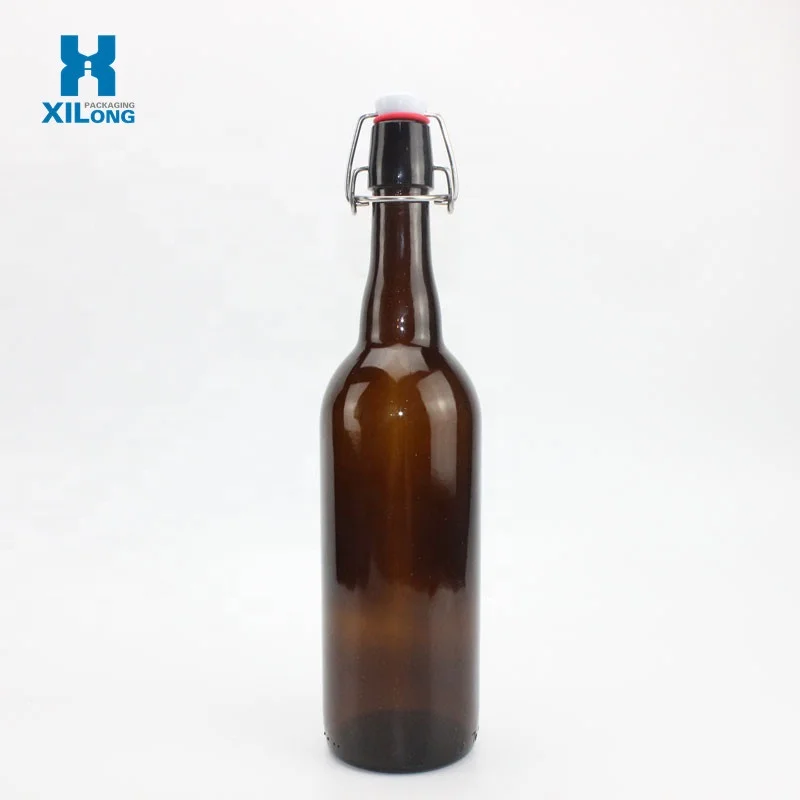 500ml champagne bottle 750 ml glass beer bottle green color glass bottle with deluxe packaging and cork
