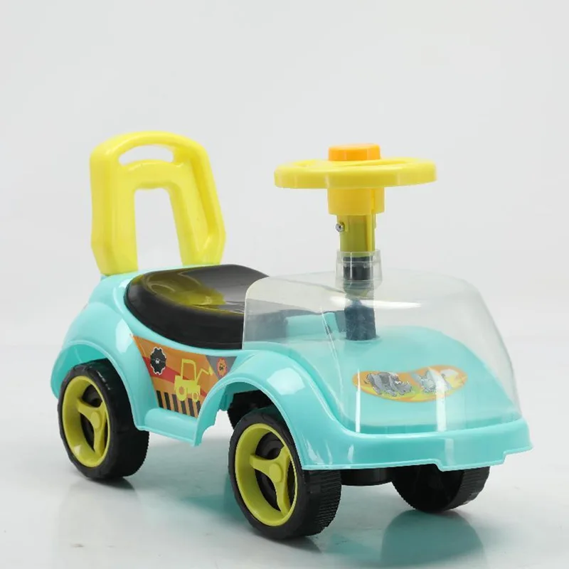Cheap oem Kids Push Car Plastic Ride On Baby Toy Car with light and music/Baby Swing Car 4 wheel bike for baby