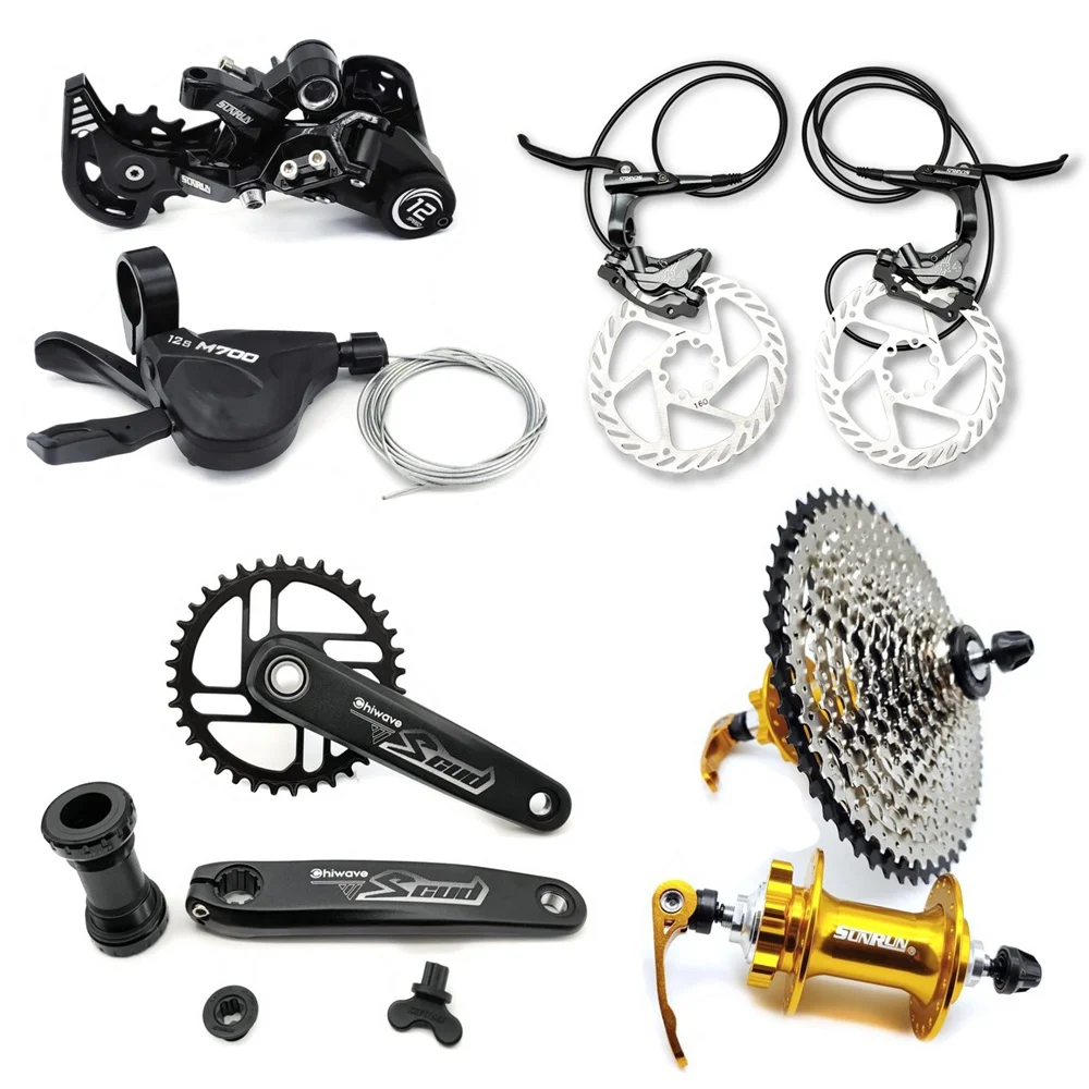 Высококачественный переключатель передач и задний переключатель 1x12S, набор SUNRUN, задний переключатель передач для велосипеда, запчасти для велосипеда