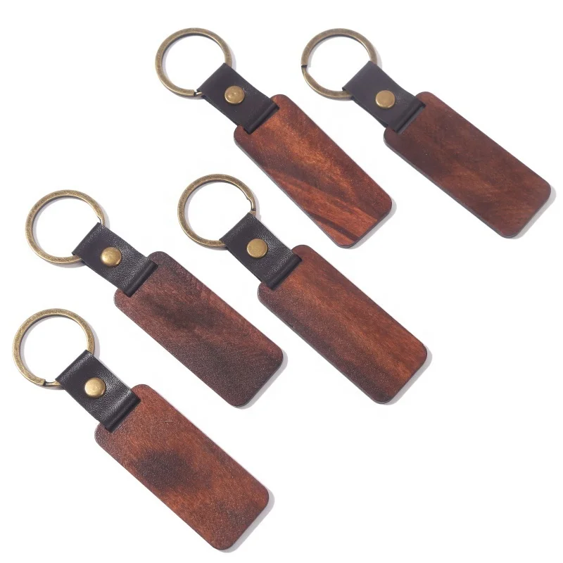 Wood Key Chain Most Favorable Whole Sale Price Wooden Laser Logo Engraving Wooden Key Ring