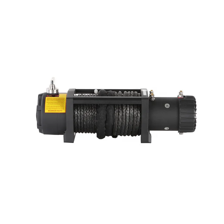 high efficient off road 4*4 car dc 12v/24v  electric winch  13500 lbs with synthetic rope or wire cable