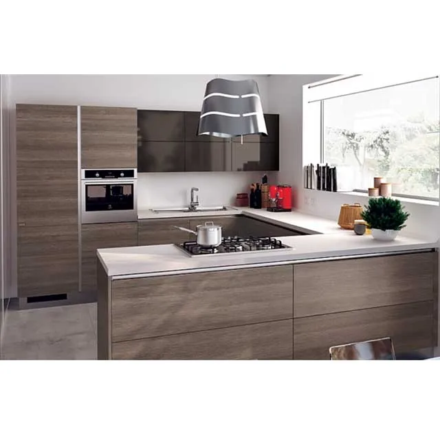 
VAPSINT customized commercial flat pack melamine kitchen cabinet 