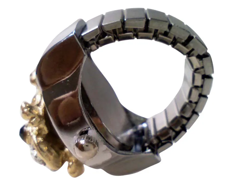 Frog bezel ring watch japan movement quartz ring watch